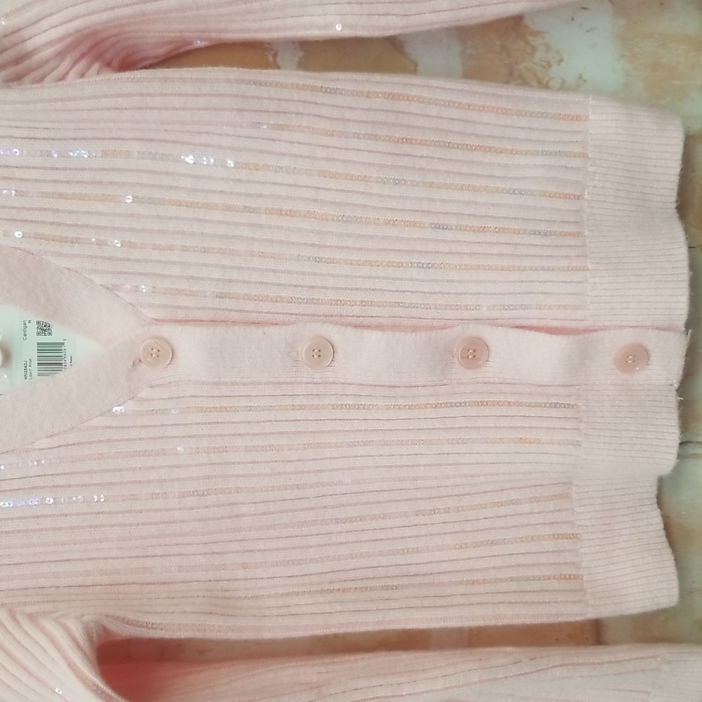 NWT Endless Rose Size M Light Pink Ribbed Cardigan - Picture 3 of 9